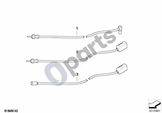 BMW 3 E46 GPS antenos kabelis – schema