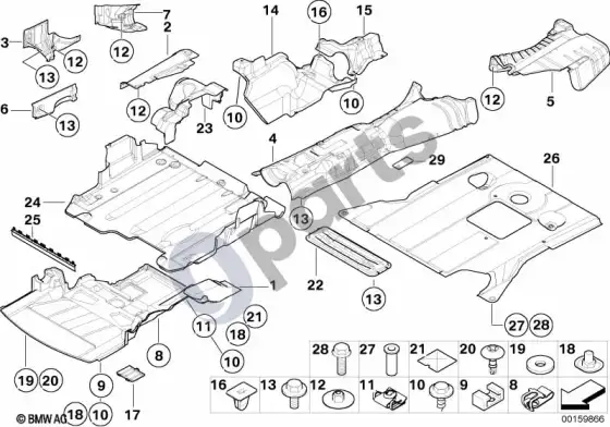 BMW 3 E46 izoliacija – schema
