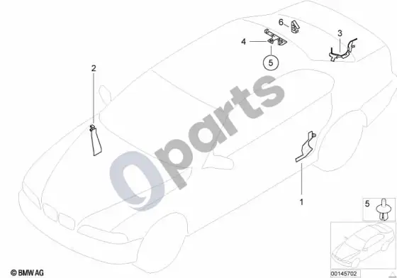 BMW 3 E46 kabelio apdanga – schema