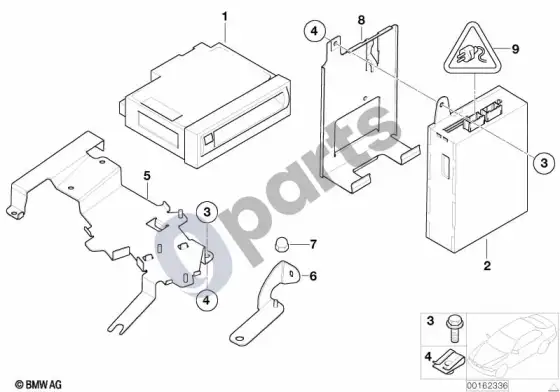 BMW 3 E46 navigacijos kompiuteris / vaizdo modulis – schema