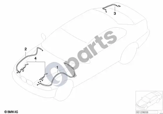 BMW 3 E46 pagrindinės laidų pynės remonto laidas – schema