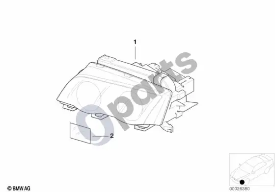 BMW 3 E46 priekinis žibintas; ... - 2003.03 – schema