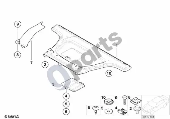 BMW 3 E46 sustiprinimas, kėbulas – schema