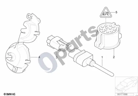 BMW 3 E46 temperatūros jutiklis – schema