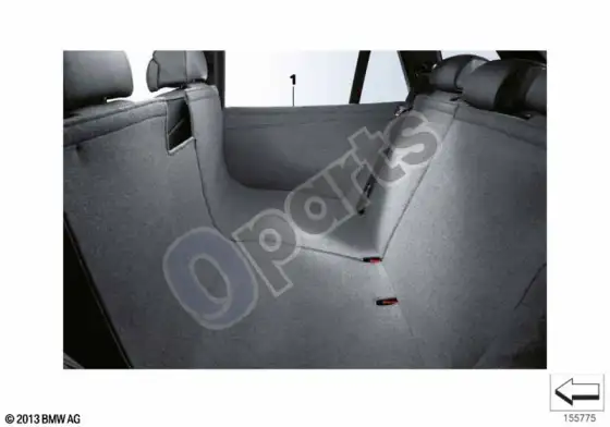 BMW 3 E46 universalus apsauginis galinis dangtelis – schema