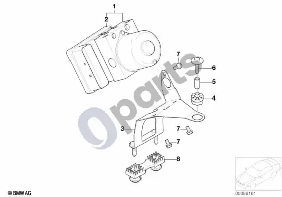 BMW 3 E46 ASC hidraulinis blokas / valdymo blokas / laikiklis – schema