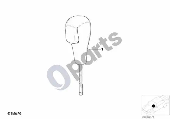 BMW 3 E46 individualios pavarų perjungimo svirtys, oda – schema