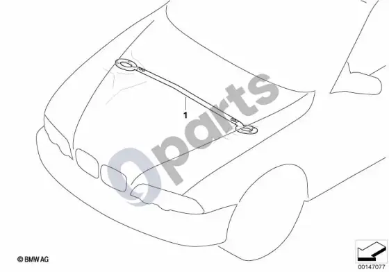 BMW 3 E46 statramsčių skersinė jungtis – schema