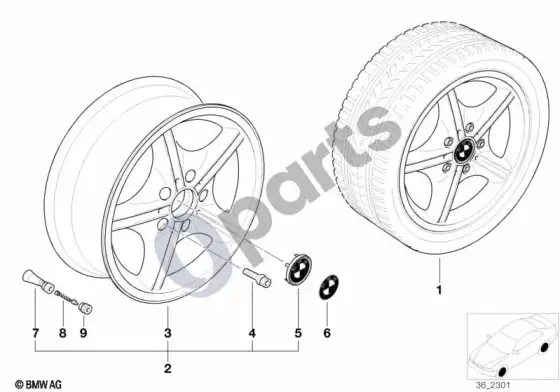 BMW 3 E46 z formos žvaigždė (styl.35) – schema