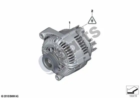 BMW 3 E90 E91 alternator; ... - 2006.11 – schema