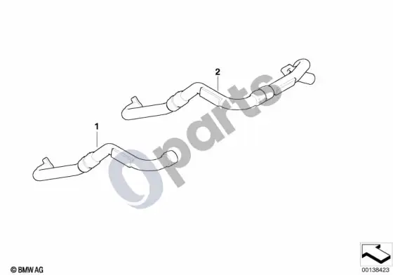 BMW 3 E90 E91 aušinimo žarna, CCC/CIC/MASK; ... - 2009.09 – schema