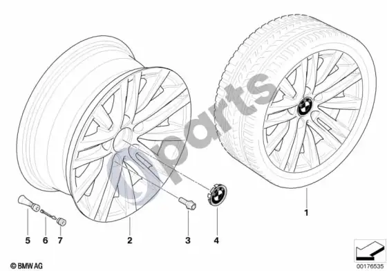 BMW 3 E90 E91 BMW LA wheel star spoke 283 – schema