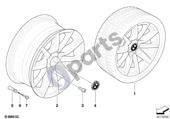 BMW 3 E90 E91 BMW LA wheel star spoke 286 – schema