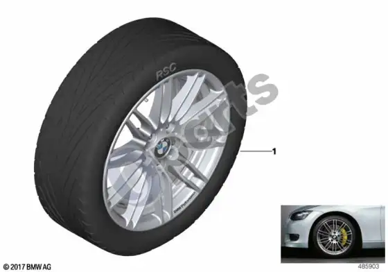 BMW 3 E90 E91 BMW perf. LA wheel double spoke 269 -19" – schema