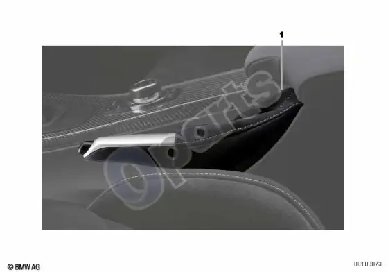 BMW 3 E90 E91 BMW performance rankinio stabdžio rankenėlė – schema