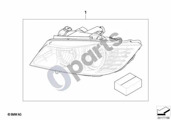 BMW 3 E90 E91 žibintų pakeitimo komplektas LCI 2008; 2007.03 - ... – schema