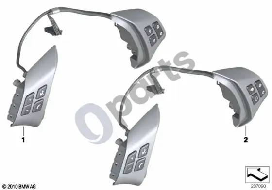 BMW 3 E90 E91 daugiafunkcis vairo jungiklis – schema