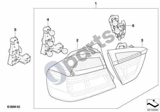 BMW 3 E90 E91 retrofit kit rear light black line; ... - 2008.09 – schema