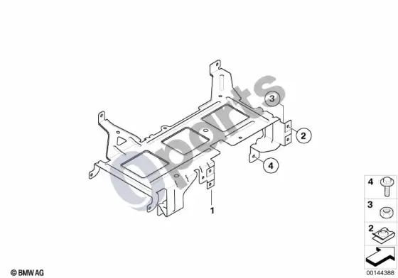 BMW 3 E90 E91 vaizdo modulio laikiklis – schema