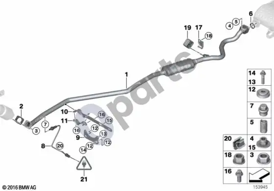 BMW 3 E90 E91 priekinis duslintuvas (E90 320IN46) – schema