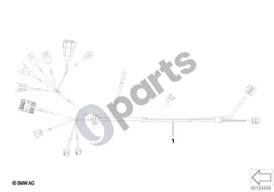BMW 3 E90 E91 variklio pavarų dėžės modulio laidų pynė (E90 320IN46N, E91 320IN46N) – schema