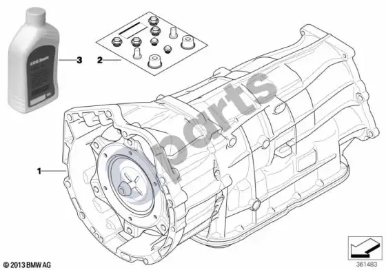 BMW 3 E90 E91 automatic gearbox GA6L45R - 4-wheel (E90 325XIN52N, E91 325XIN52N) – schema