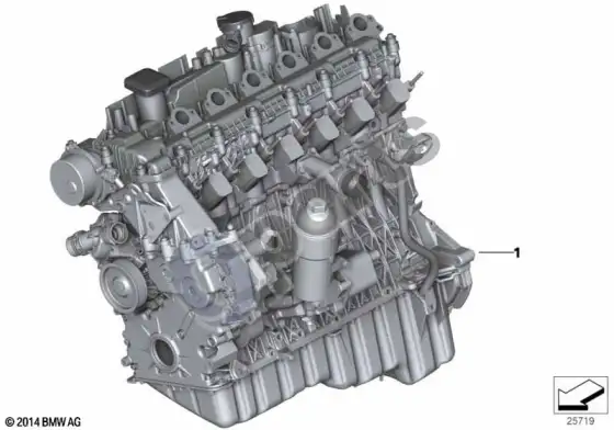 BMW 3 E90 E91 jėgos agregatas (E90 330XD, E91 330XD) – schema