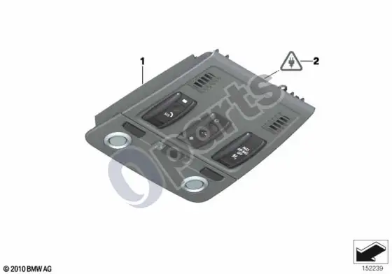 BMW 3 E90 E91 stogo jungiklių blokas (E90 LCI 316DN47, E90 316IN43) – schema