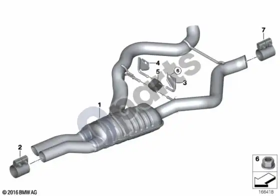 BMW 3 E90 E91 vidurinis duslintuvas (E90 LCI 335D, E90 335D, E91 335D) – schema