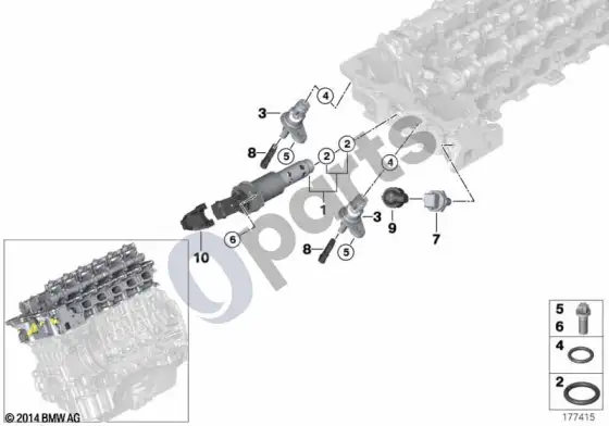 BMW 3 E90 E91 cilindrų galvutė, elektriniai papildomi komponentai (E90 LCI 335XIN54, E90 LCI 335IN54, E90 335I, E90 335XI, E91 335I, E91 335XI) – schema