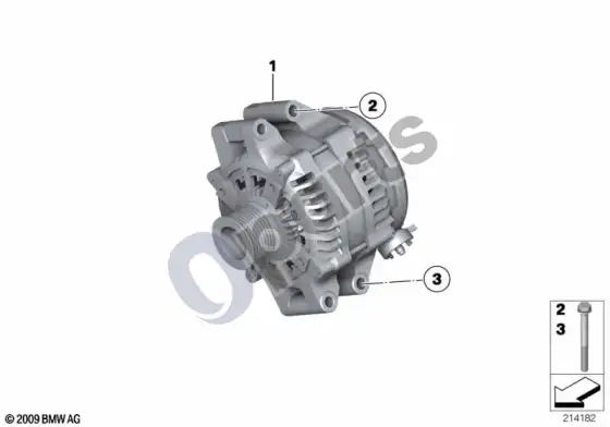 BMW 3 E90 E91 generatorius (E90 LCI 335XIN55, E90 LCI 335IN55) – schema