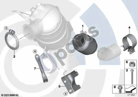 BMW 3 E90 E91 atsiejimo elementas (E91 318DM47N2) – schema