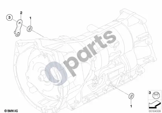 BMW 3 E90 E91 GA6HP19Z pavarų perjungimo dalys – schema