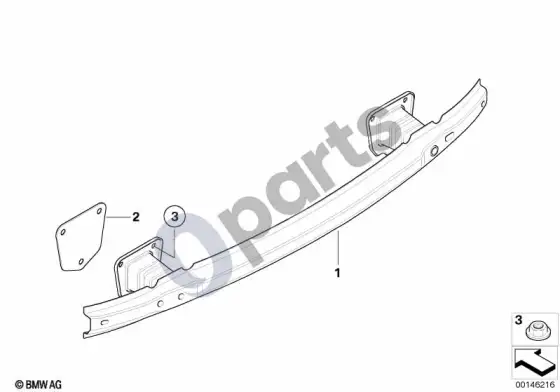 BMW 3 E90 E91 galinis laikiklis – schema