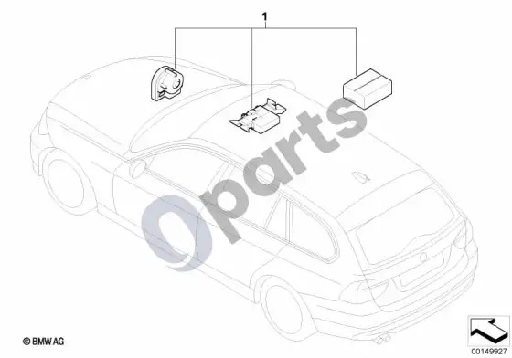 BMW 3 E90 E91 installation kit alarm system; 2009.03 - ... – schema