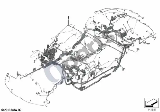 BMW 3 E90 E91 pagrindinis laidų pynimas; 2007.03 - 2007.09 – schema