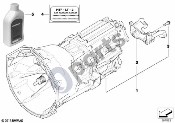 BMW 3 E90 E91 mechaninė pavarų dėžė GS6-53BZ – schema