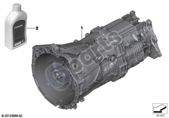 BMW 3 E90 E91 mechaninė pavarų dėžė GS6X45BZ – schema