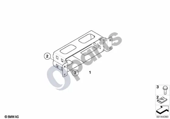 BMW 3 E90 E91 navigacijos kompiuterio laikiklis – schema