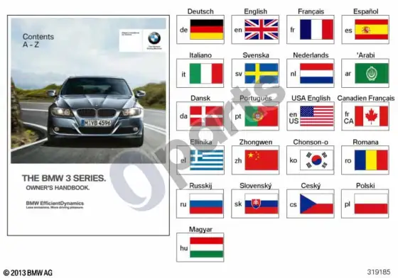 BMW 3 E90 E91 owner's handbook E90, E91 with idrive; 2009.03 - ... – schema