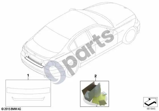 BMW 3 E90 E91 paint / paintwork protection film – schema