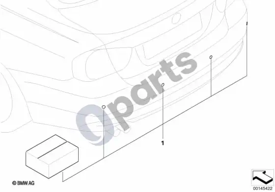 BMW 3 E90 E91 papildomo montavimo komplektas PDC, galinis – schema