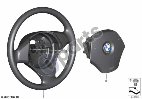 BMW 3 E90 E91 vairo oro pagalvė – schema