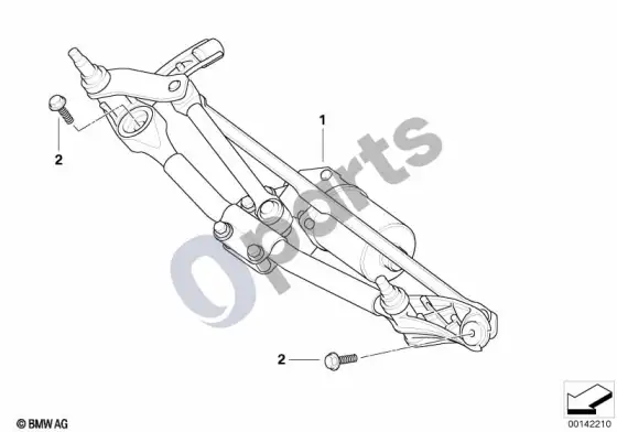 BMW 3 E90 E91 valytuvų sistema, komplektas – schema