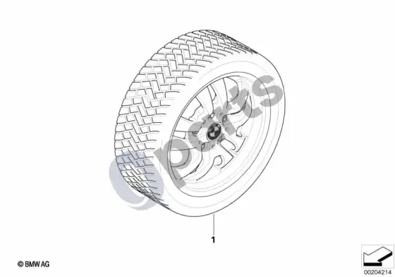 BMW 3 E90 E91 wint.wheel w.tyre double spoke 154 -16" – schema