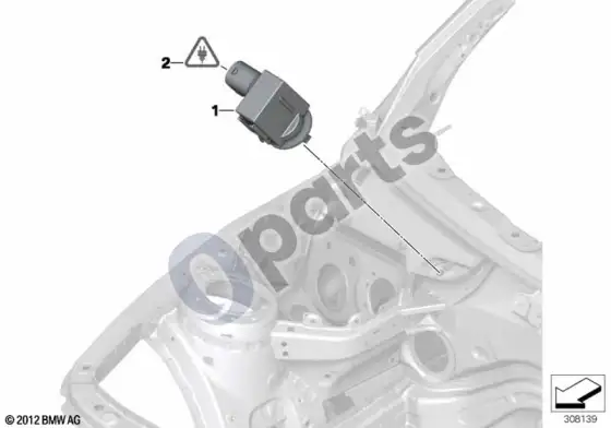 BMW 3 E92 E93 AUC jutiklis – schema
