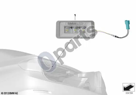 BMW 3 E92 E93 BMW bagažinės LED apšvietimas – schema