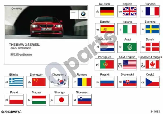 BMW 3 E92 E93 brief instructions E90, E91, E92, E93; 2008.09 - ... – schema