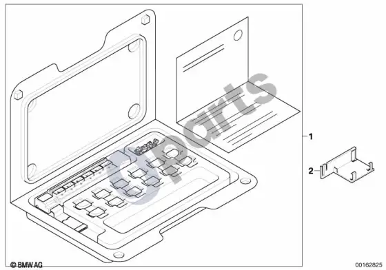 BMW 3 E92 E93 centrinės konsolės jungiklių blokas – schema