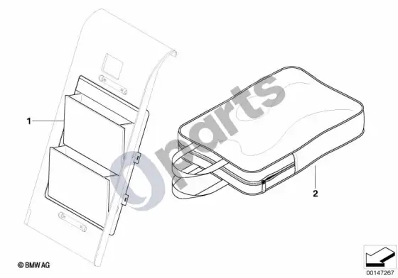 BMW 3 E92 E93 daiktų skyriaus modulis – schema